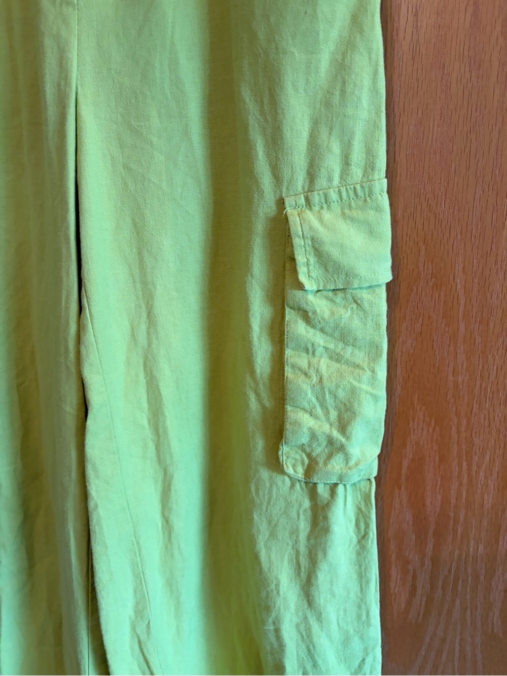 HG women’s lime Green Wide Leg Cargo Pants size small - Picture 6 of 8